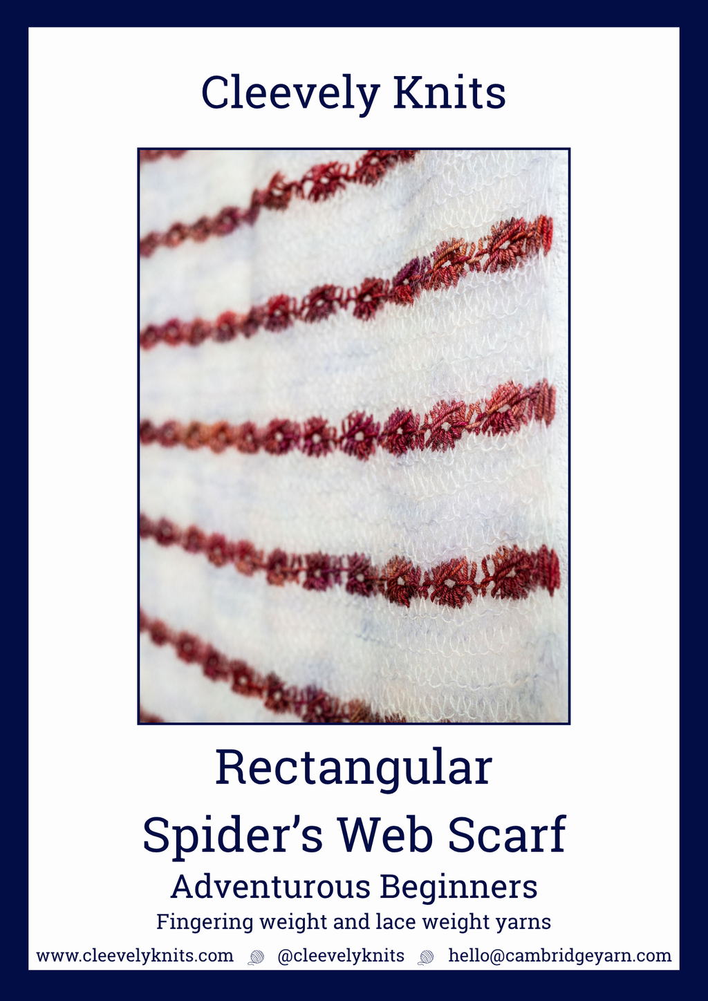 Rectangular Spider's Web Scarf